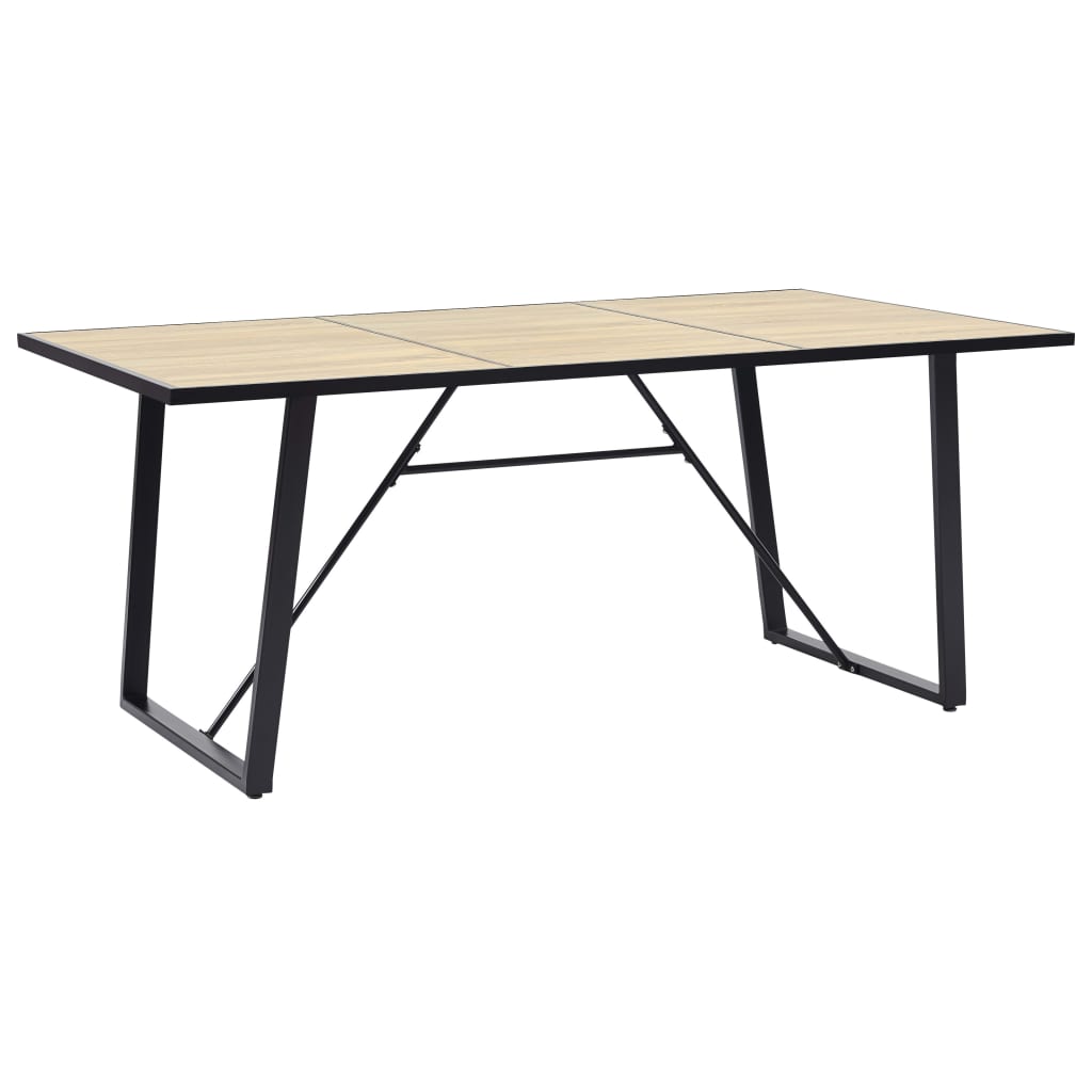 vidaXL Dining Table Kitchen Table Dining Room Breakfast Dinner Table Oak MDF-19