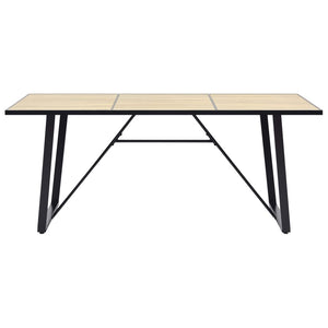 vidaXL Dining Table Kitchen Table Dining Room Breakfast Dinner Table Oak MDF-22