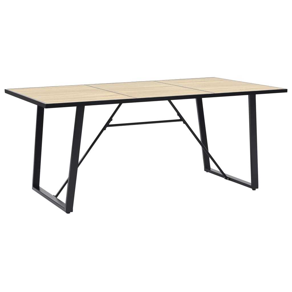 vidaXL Dining Table Kitchen Table Dining Room Breakfast Dinner Table Oak MDF-5