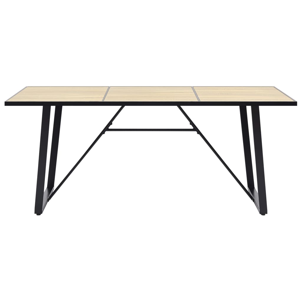 vidaXL Dining Table Kitchen Table Dining Room Breakfast Dinner Table Oak MDF-8