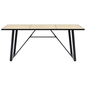 vidaXL Dining Table Kitchen Table Dining Room Breakfast Dinner Table Oak MDF-8