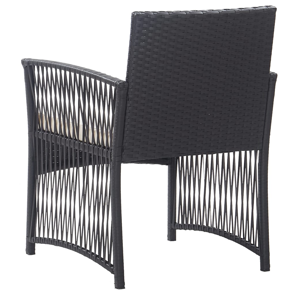 vidaXL Armchairs 2 Pcs Outdoor Wicker Lounge Chair with Cushions Poly Rattan-5