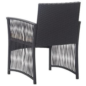 vidaXL Armchairs 2 Pcs Outdoor Wicker Lounge Chair with Cushions Poly Rattan-5