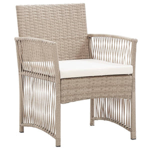 vidaXL Armchairs 2 Pcs Outdoor Wicker Lounge Chair with Cushions Poly Rattan-4