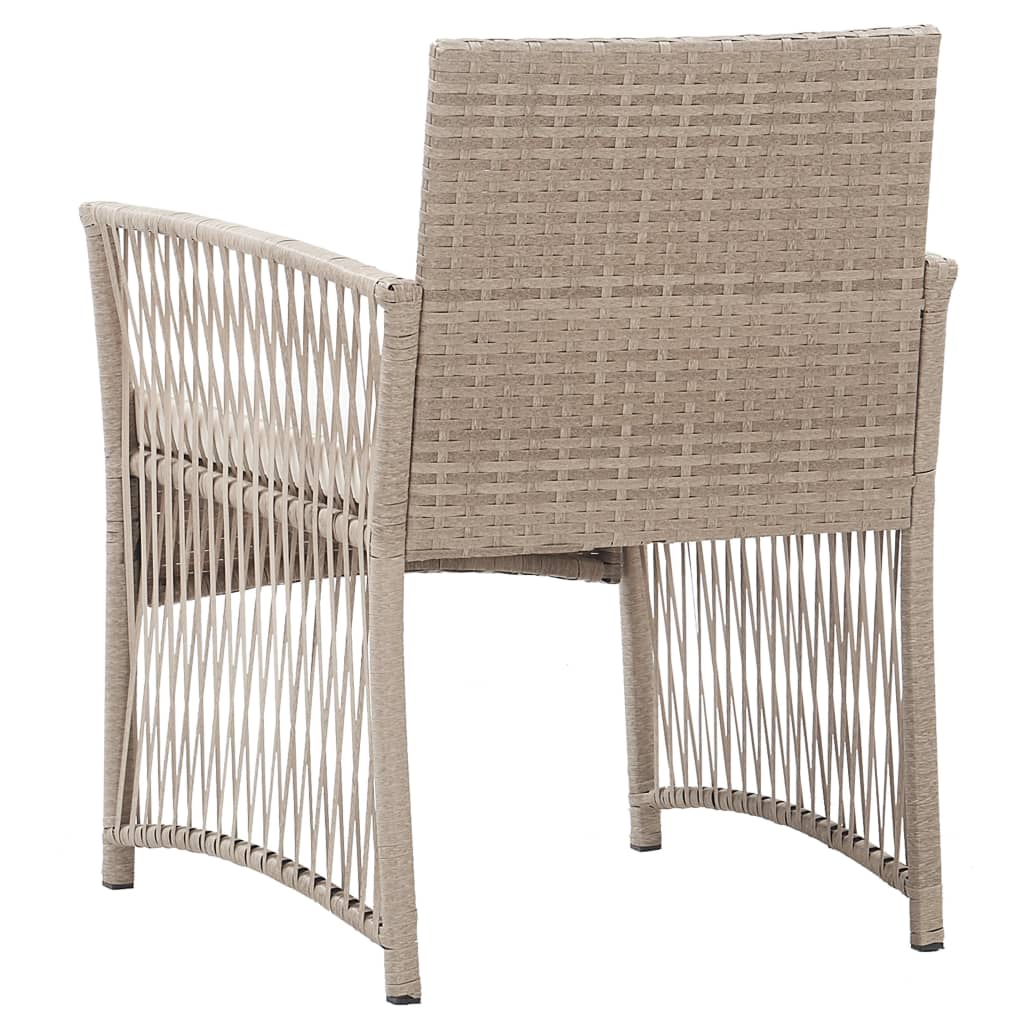 vidaXL Armchairs 2 Pcs Outdoor Wicker Lounge Chair with Cushions Poly Rattan-10