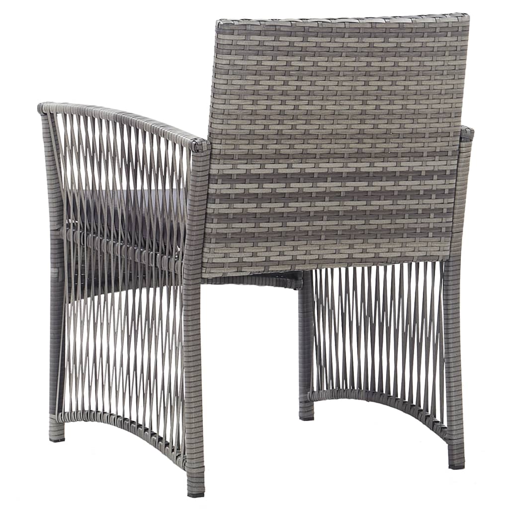 vidaXL Armchairs 2 Pcs Outdoor Wicker Lounge Chair with Cushions Poly Rattan-24