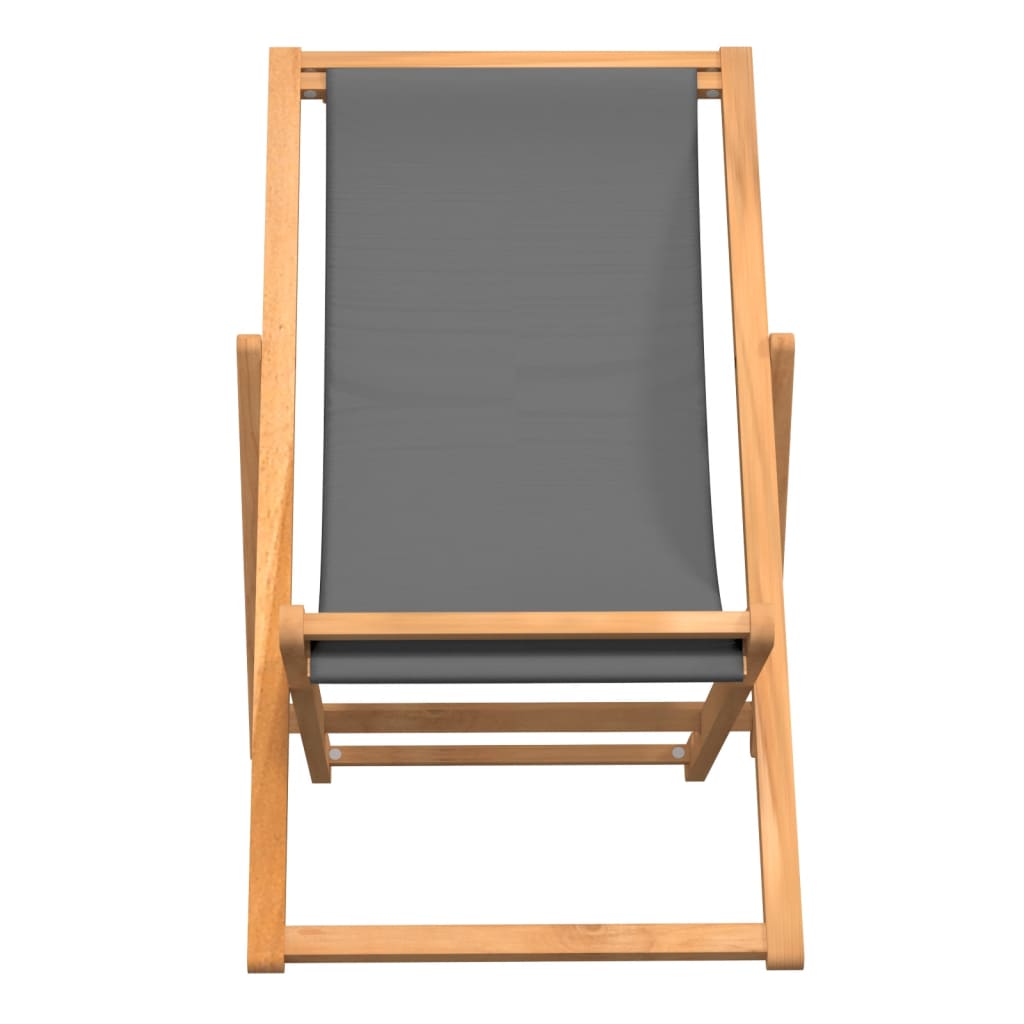 vidaXL Deck Chair Teak 22.1"x41.3"x37.8" Blue-33