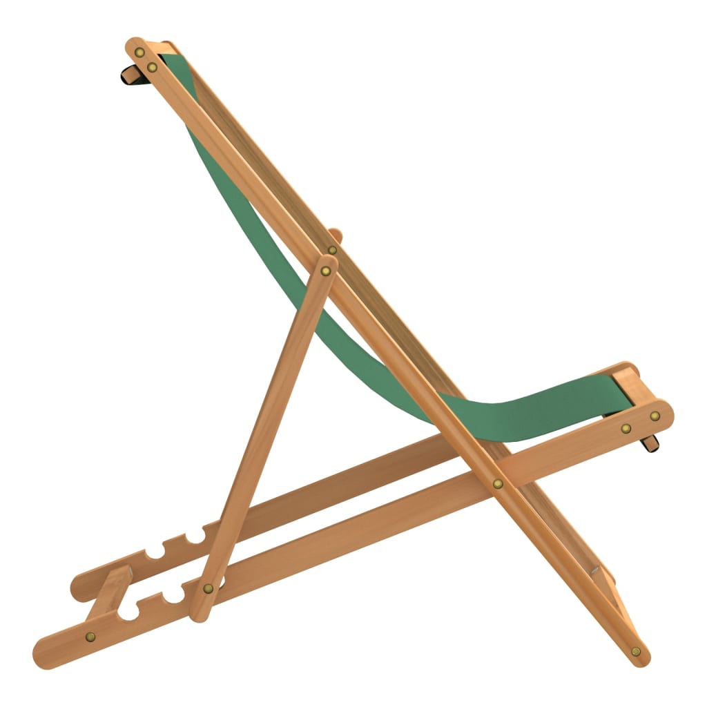 vidaXL Deck Chair Teak 22.1"x41.3"x37.8" Blue-22