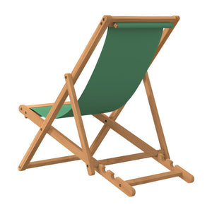 vidaXL Deck Chair Teak 22.1"x41.3"x37.8" Blue-28