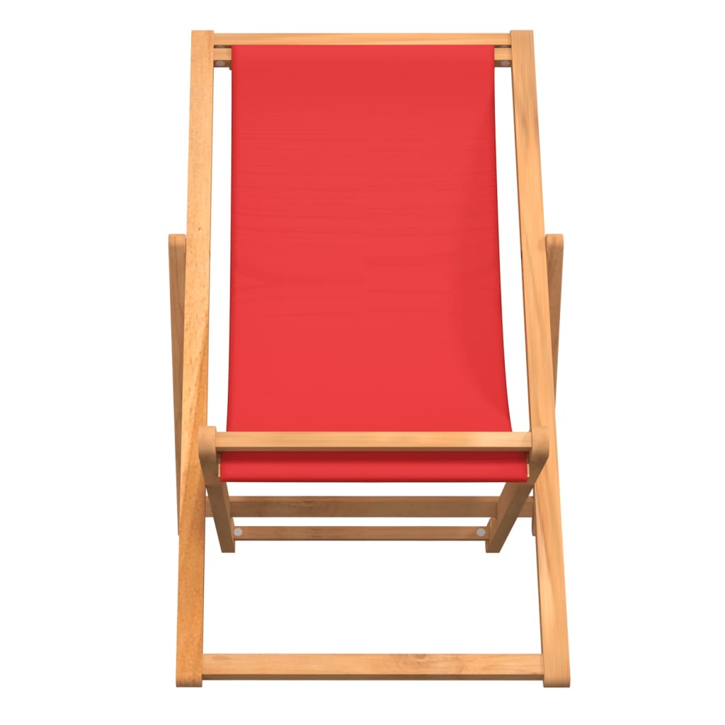 vidaXL Deck Chair Teak 22.1"x41.3"x37.8" Blue-58