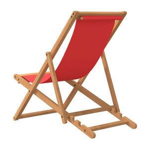 vidaXL Deck Chair Teak 22.1"x41.3"x37.8" Blue-6