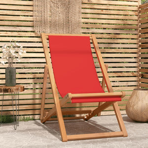 vidaXL Deck Chair Teak 22.1"x41.3"x37.8" Blue-52