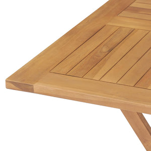 vidaXL Folding Patio Table 33.5"x33.5"x29.9" Solid Teak Wood-3