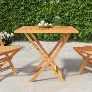 vidaXL Folding Patio Table 33.5"x33.5"x29.9" Solid Teak Wood-5