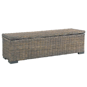 vidaXL Solid Mango Wood Storage Box Kubu Rattan Trunk Bed End Multi Colors-2