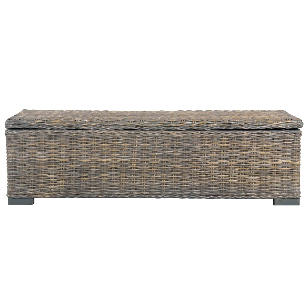 vidaXL Solid Mango Wood Storage Box Kubu Rattan Trunk Bed End Multi Colors-6