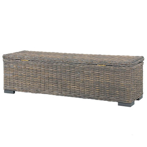 vidaXL Solid Mango Wood Storage Box Kubu Rattan Trunk Bed End Multi Colors-11