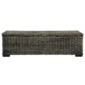 vidaXL Solid Mango Wood Storage Box Kubu Rattan Trunk Bed End Multi Colors-3