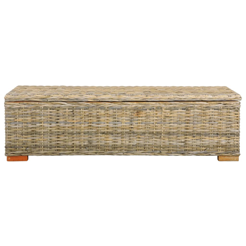 vidaXL Solid Mango Wood Storage Box Kubu Rattan Trunk Bed End Multi Colors-12