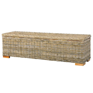 vidaXL Solid Mango Wood Storage Box Kubu Rattan Trunk Bed End Multi Colors-19