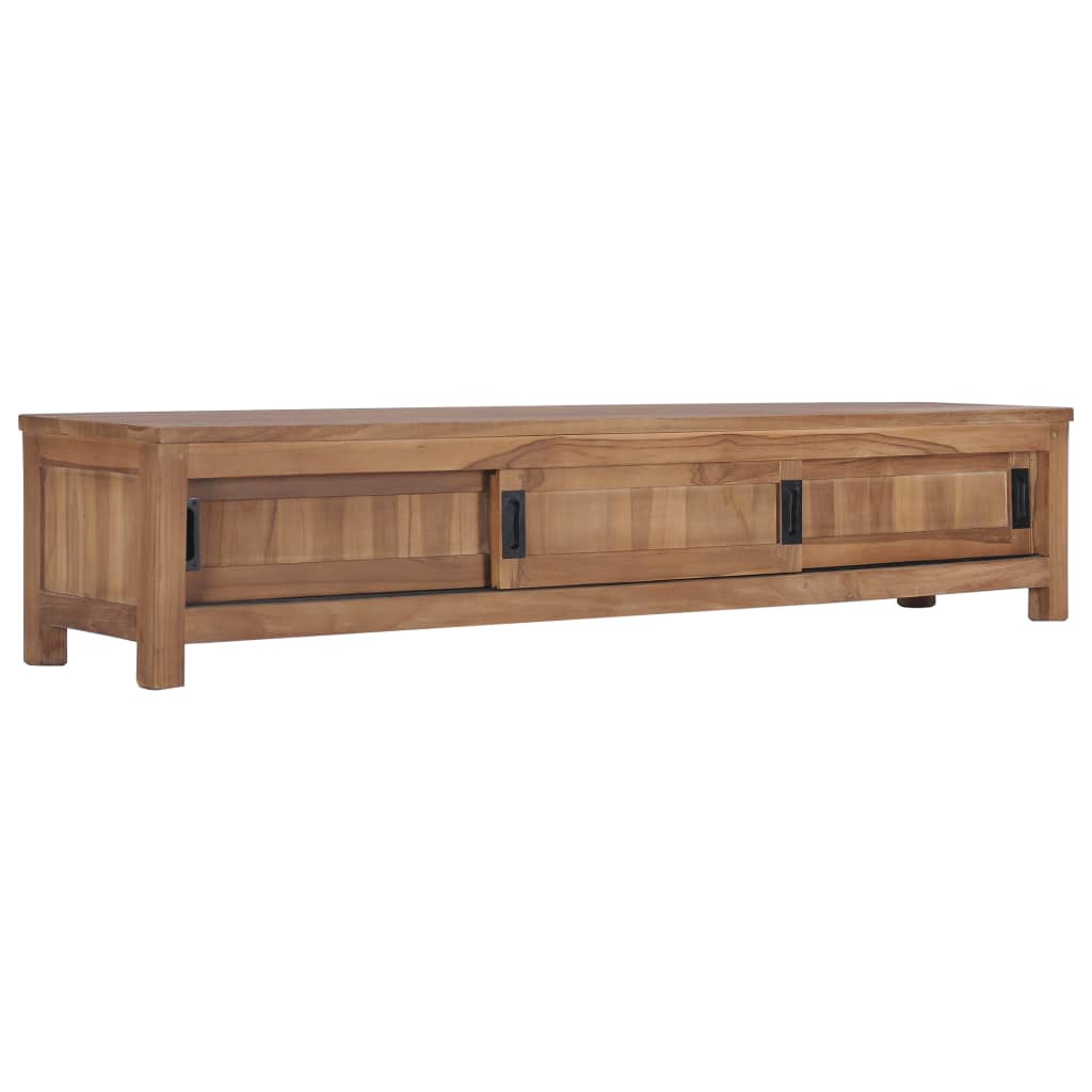 vidaXL TV Stand 59.1"x11.8"x11.8" Solid Wood Teak-0