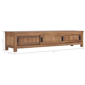 vidaXL TV Stand 59.1"x11.8"x11.8" Solid Wood Teak-6