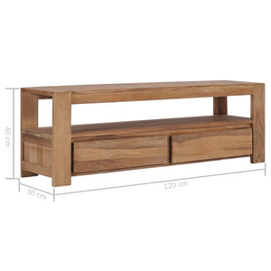 vidaXL TV Stand 47.2"x11.8"x15.7" Solid Wood Teak-7