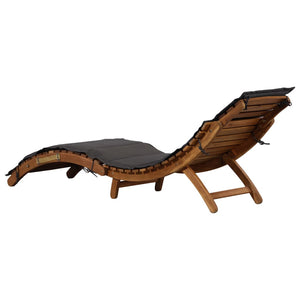 vidaXL Patio Lounge Chair Outdoor Sunbed Folding Sunlounger Solid Acacia Wood-36