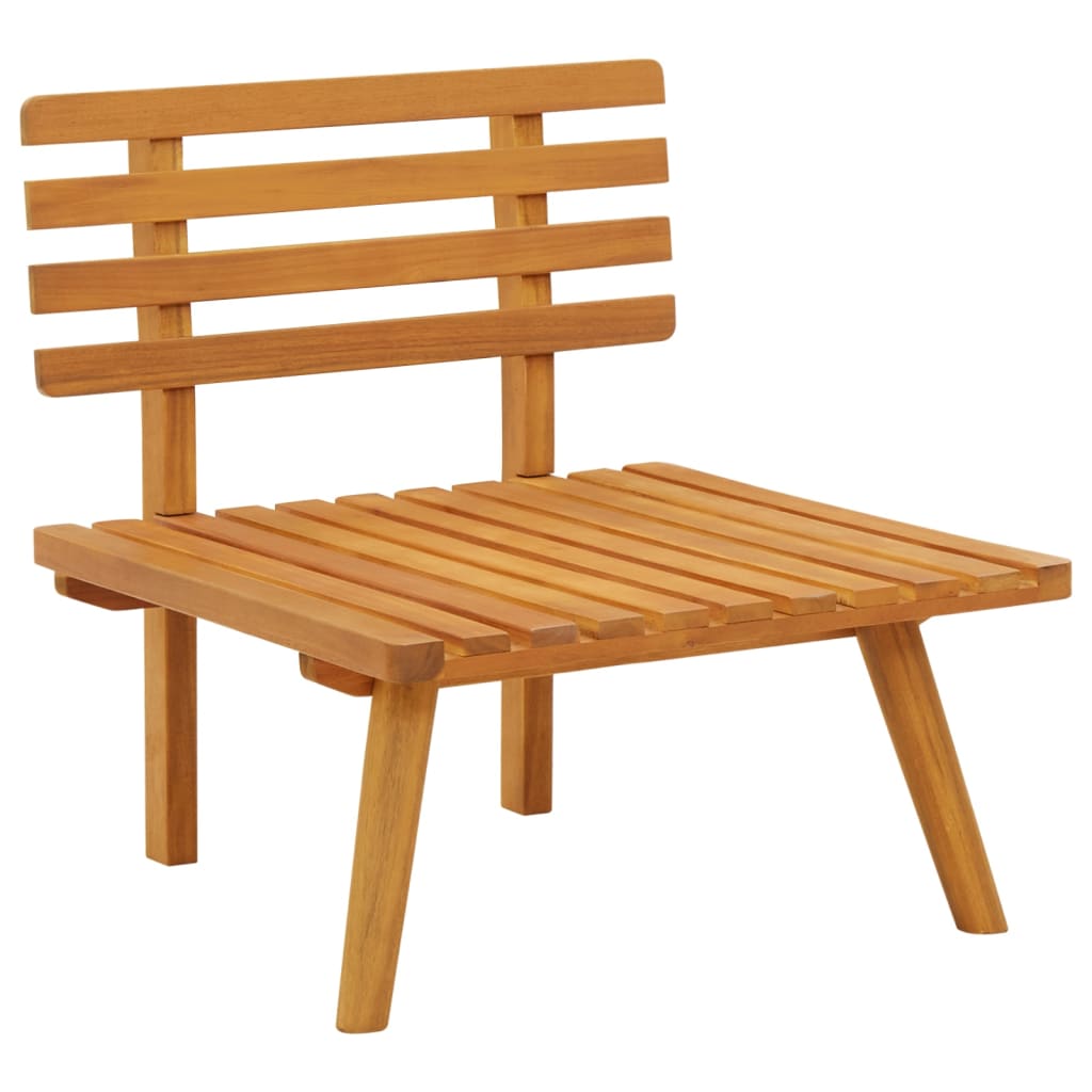 vidaXL Patio Chair with Cushions Solid Acacia Wood-4