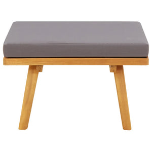 vidaXL Patio Footstool with Cushion 23.6"x23.6"x11.4" Solid Acacia Wood-0