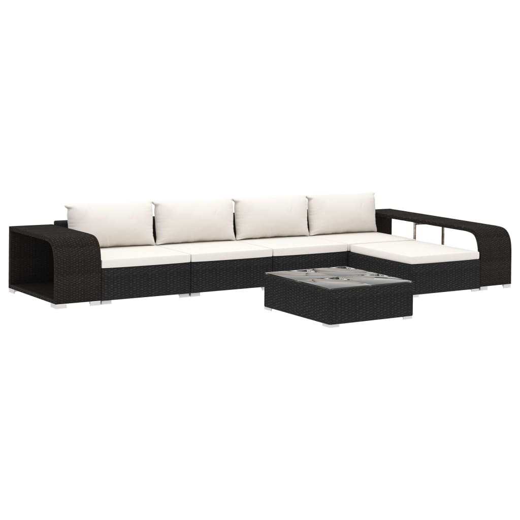 vidaXL Patio Furniture Set 8 Piece Sectional Sofa with Coffee Table Rattan-10