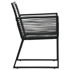 vidaXL 2/4x Garden Chair Black PVC Rattan Outdoor Patio Seating Lounge Chairs-8