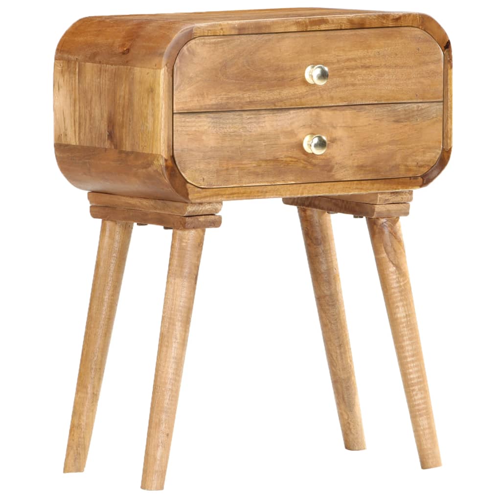 vidaXL Bedside Cabinet 16.9"x11.8"x22.8" Solid Mango Wood-7