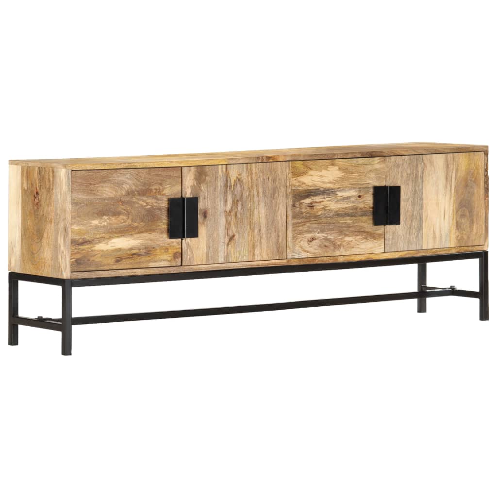 vidaXL TV Stand 55.1"x11.8"x19.7" Solid Wood Mango-0