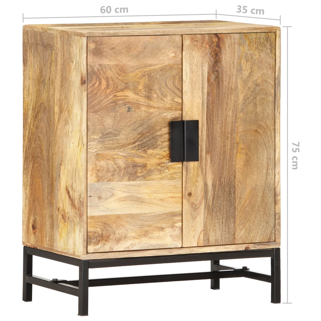 vidaXL Sideboard 23.6"x13.8"x29.5" Solid Mango Wood-0