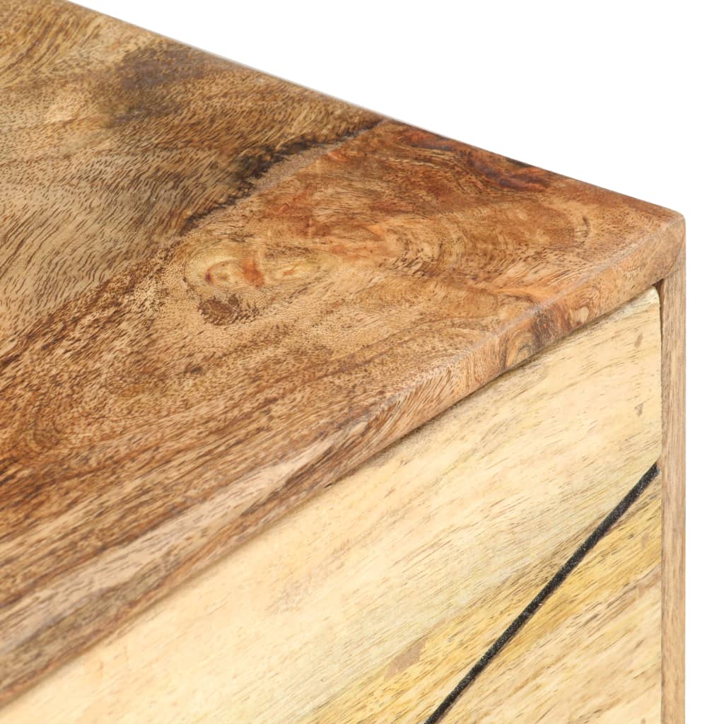 vidaXL Nightstand Storage Bedside Table for Home Bedroom Solid Wood Mango-14