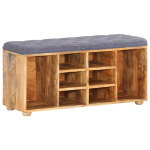 vidaXL Hall Bench 39.4"x13.8"x18.5" Solid Mango Wood-7