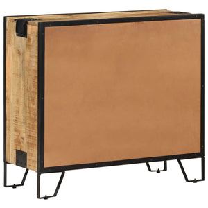 vidaXL Sideboard 31.5"x12.2"x28" Solid Rough Mango Wood-3