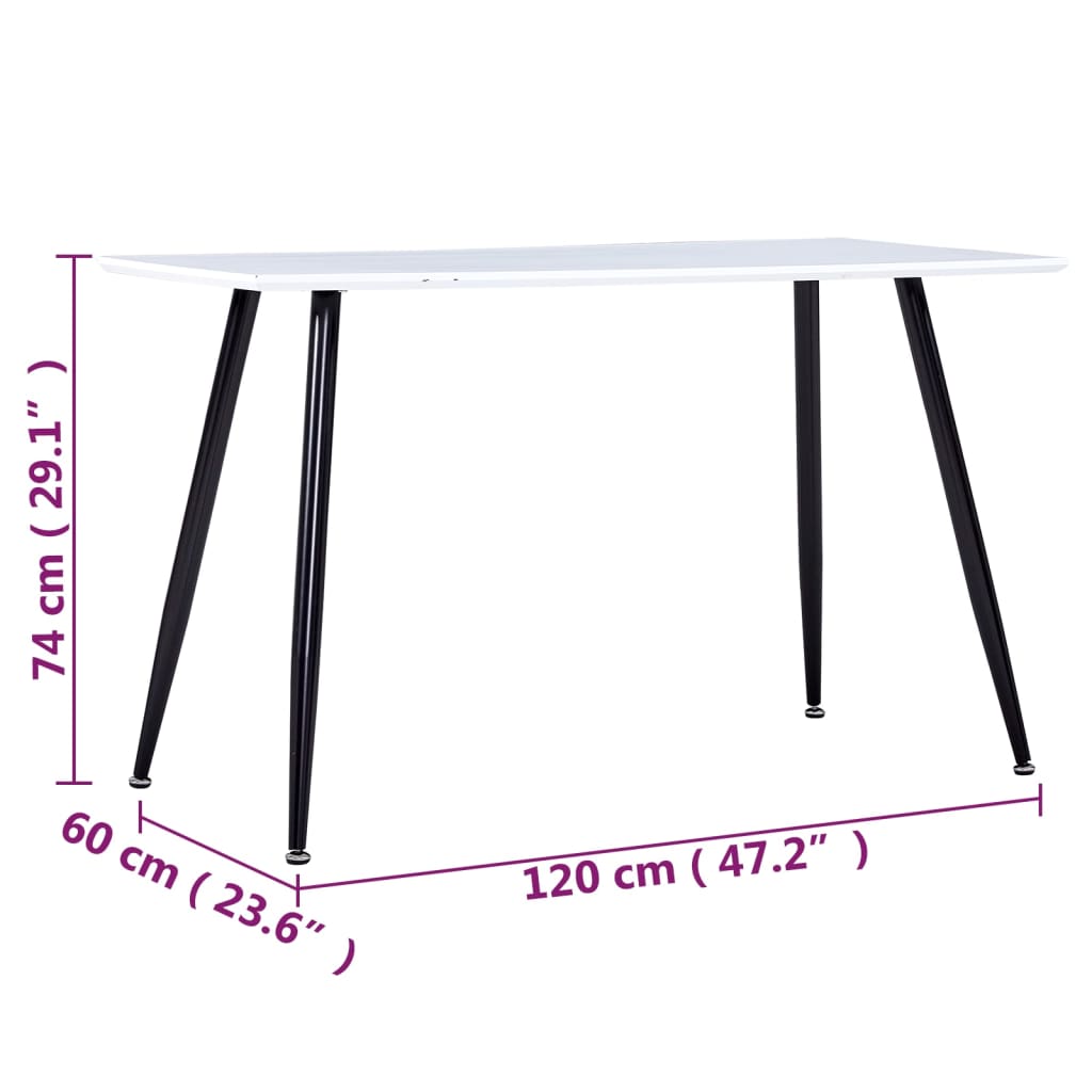 vidaXL Dining Table Kitchen Table Home Dining Room Breakfast Dinner Table MDF-26