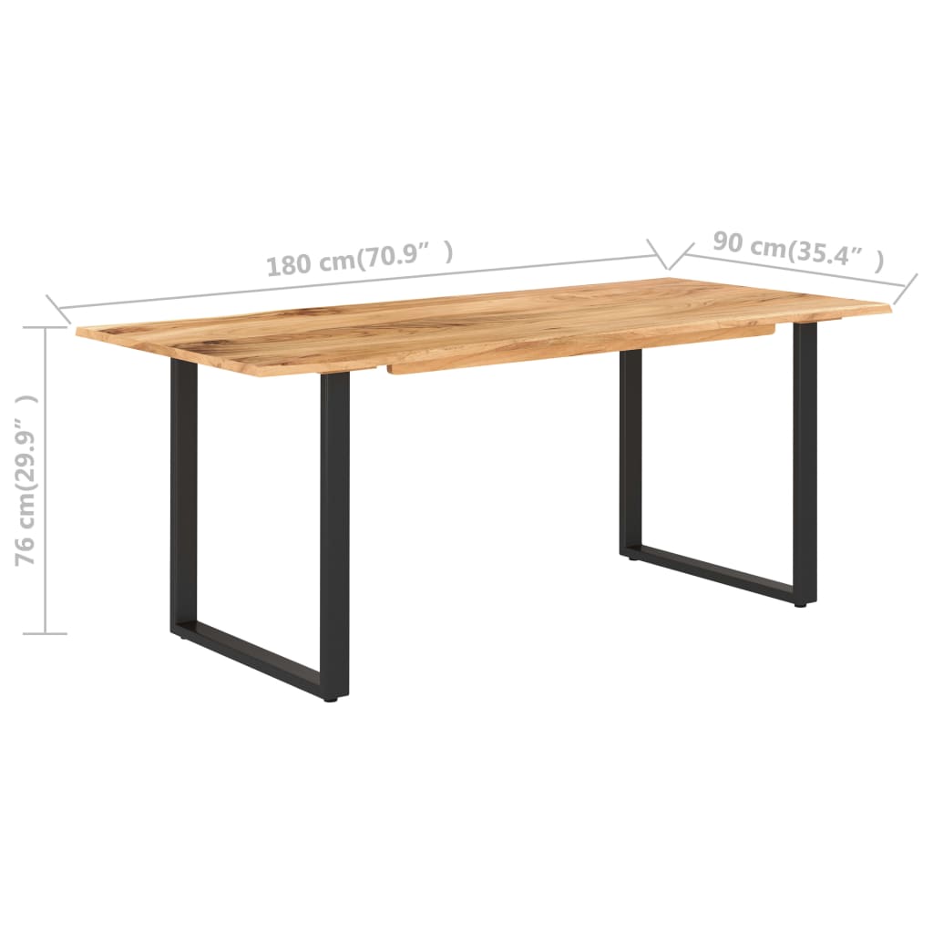 vidaXL Dining Table 43.3"x19.7"x29.9" Solid Wood Acacia-2