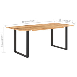 vidaXL Dining Table 43.3"x19.7"x29.9" Solid Wood Acacia-2