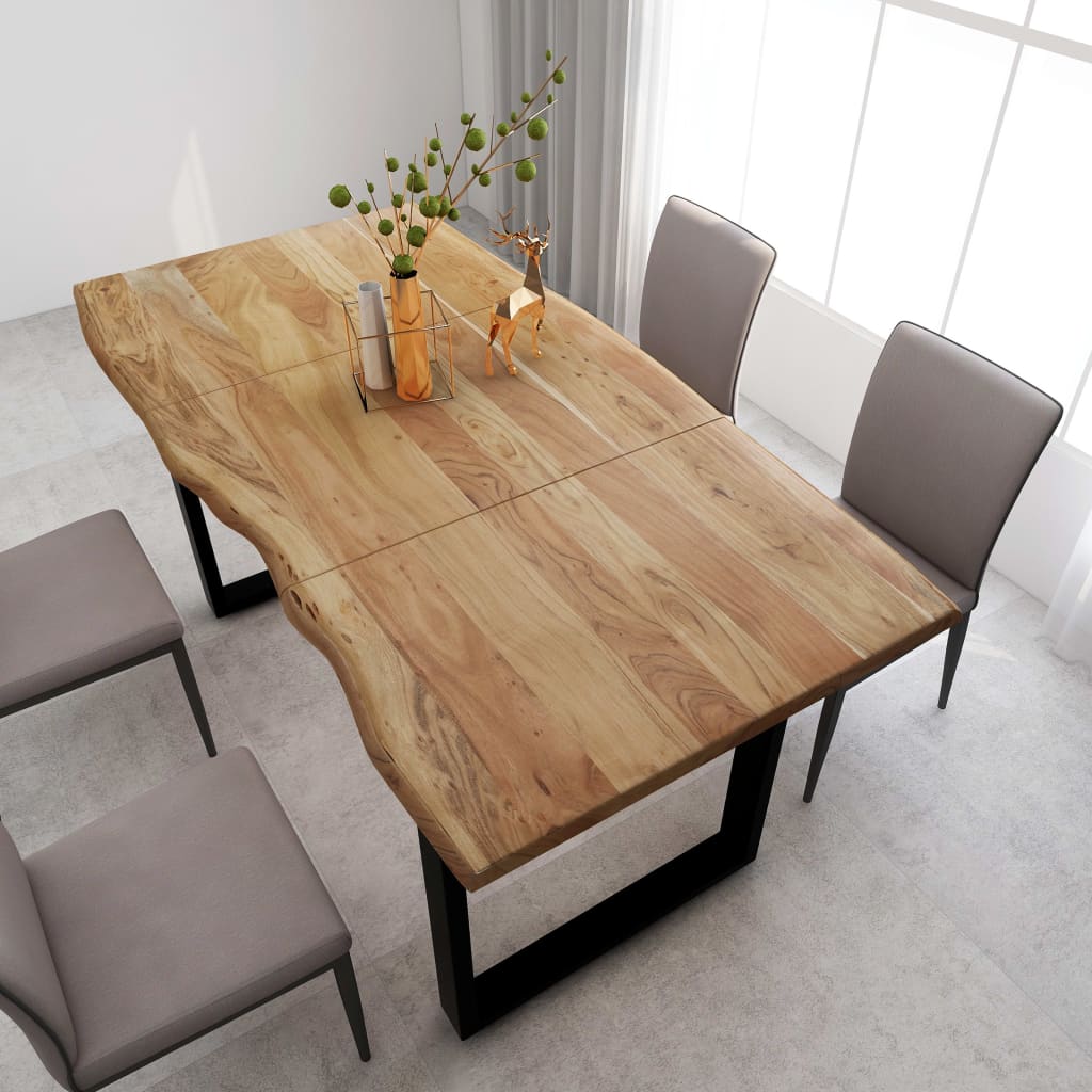vidaXL Dining Table 43.3"x19.7"x29.9" Solid Wood Acacia-42