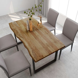 vidaXL Dining Table 43.3"x19.7"x29.9" Solid Wood Acacia-40