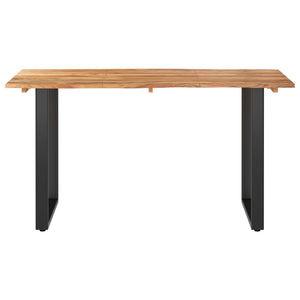 vidaXL Dining Table 43.3"x19.7"x29.9" Solid Wood Acacia-17