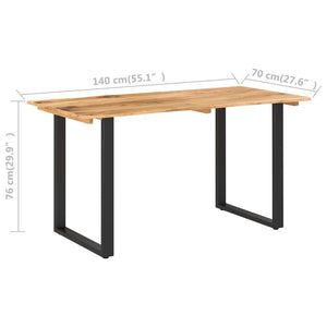 vidaXL Dining Table 43.3"x19.7"x29.9" Solid Wood Acacia-45