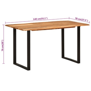 vidaXL Dining Table 43.3"x19.7"x29.9" Solid Wood Acacia-1
