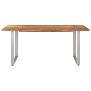 vidaXL Dining Table 43.3"x19.7"x29.9" Solid Wood Acacia-5