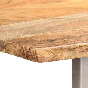 vidaXL Dining Table 43.3"x19.7"x29.9" Solid Wood Acacia-20