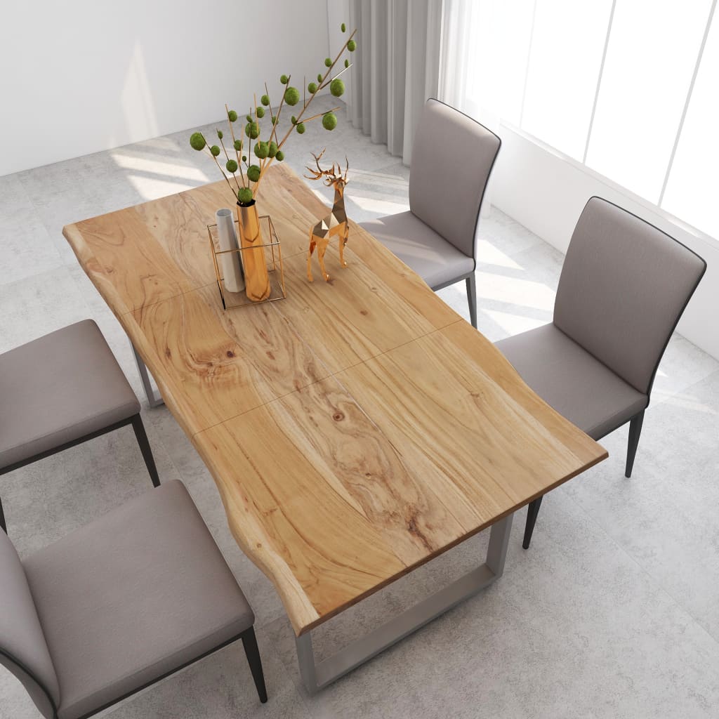 vidaXL Dining Table 43.3"x19.7"x29.9" Solid Wood Acacia-68