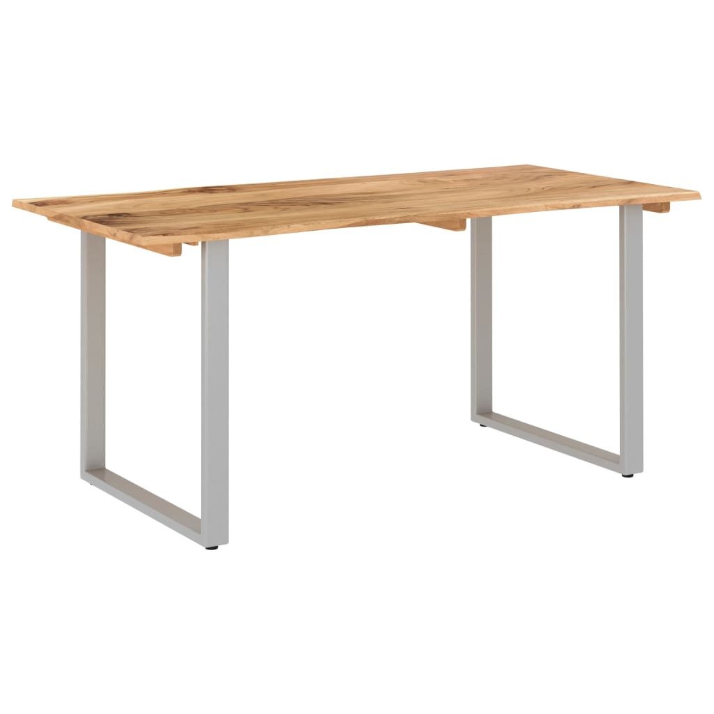 vidaXL Dining Table 43.3"x19.7"x29.9" Solid Wood Acacia-15
